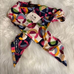 Coach Multicolor Geometric Purse Scarf